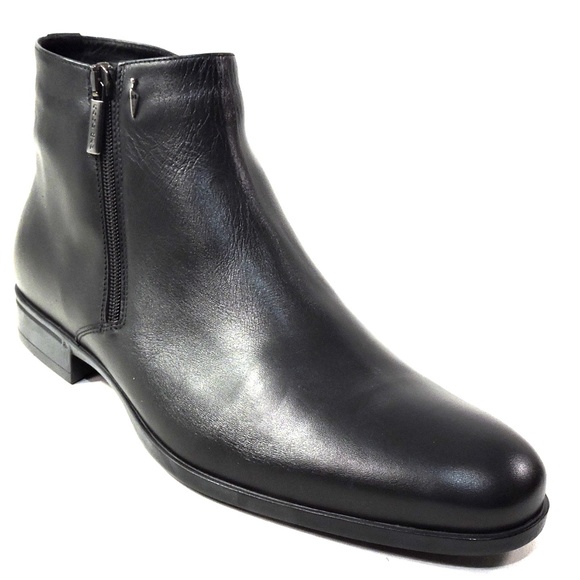 GOODMAN ?? MEN\'S BLACK SOFT LEATHER WINTER BOOTIE main image 5
